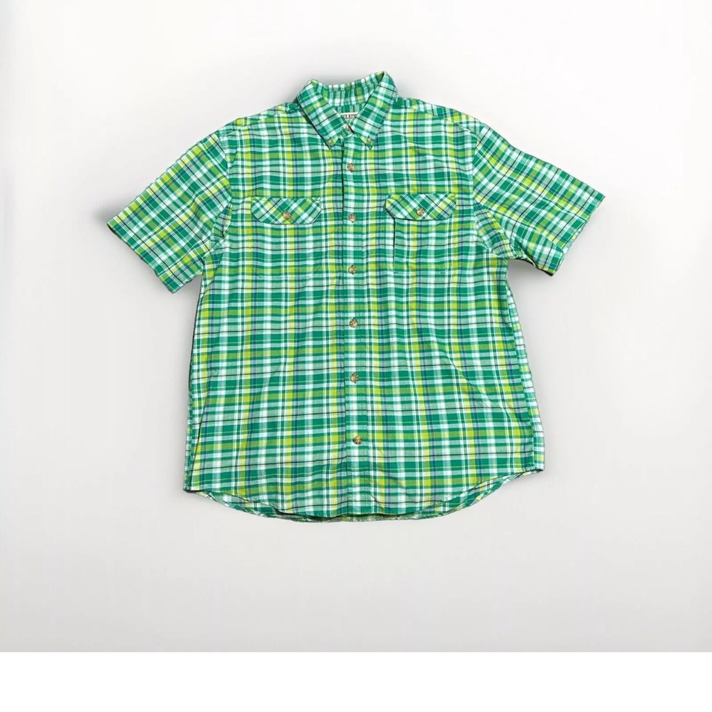 Duluth trading co. Men’s plaid shirt green size Large